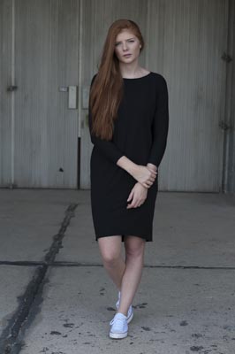 Šaty ADELE dlouhý rukáv černá EM everyday fashion