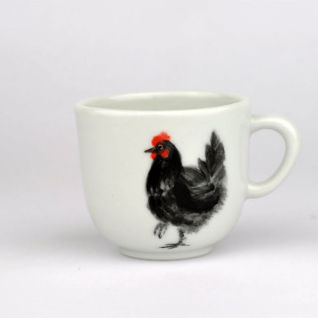 Hrnek Espresso 50ml Slepice černá - Křak
