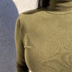 Rolákový svetr z italské pleteniny khaki – Basicatory