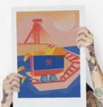 Grafika A3 – Bánský vozík – Jan Michoin