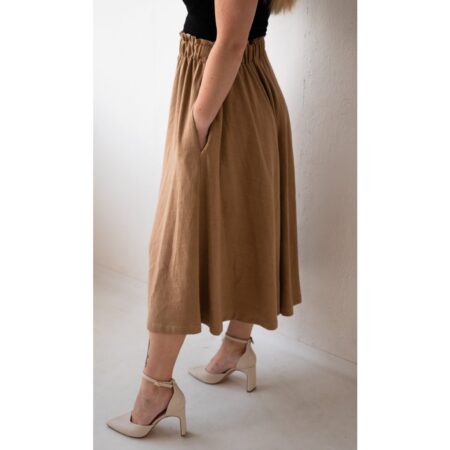 Midi sukně Leli camel - DaVysočina