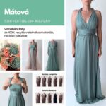 Mátové variabilní šaty NILPLA Bohéme – dlouhé – Convertibles