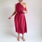 Magenta variabilní šaty NILPLA Bohéme – midi – Convertibles
