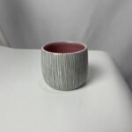 Růžový kalíšek porcelánový čáry 100 ml – Darouge