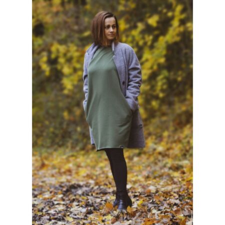 Tmavě zelené šaty LEAF - Adelaube