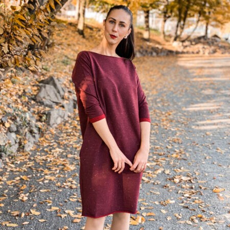 Vínové šaty WINT - Adelaube