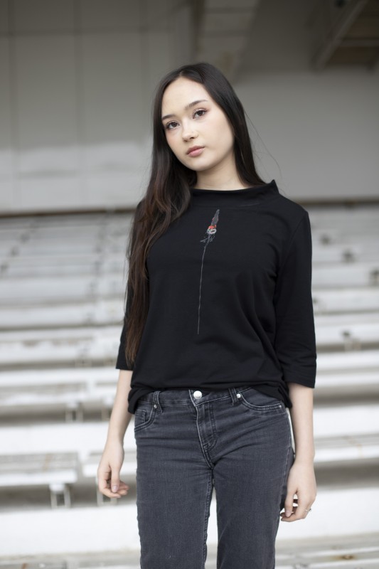 Černé triko Stéblo - TATE Wear Černé triko Stéblo - TATE Wear