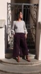 Fialové manšestrové culottes – Fajnea