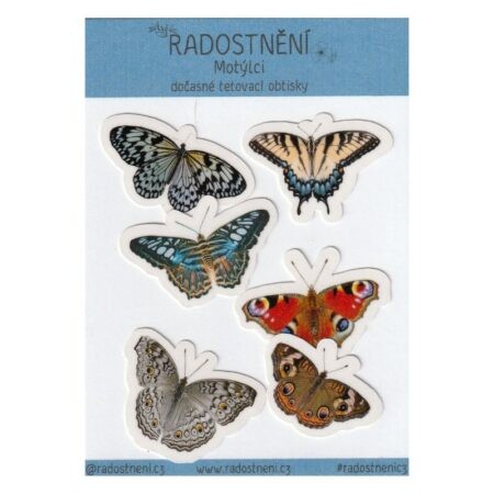 Dočasné tetovací obtisky • Motýlci - Radostnění