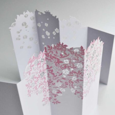 Přání RŮŽE MAGENTA - PORIGAMI