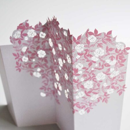Přání RŮŽE MAGENTA - PORIGAMI