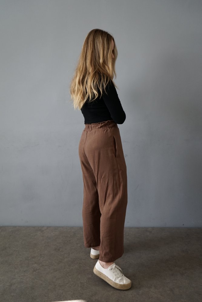 Culottes LEILA hnědé - yule Culottes LEILA hnědé - yule