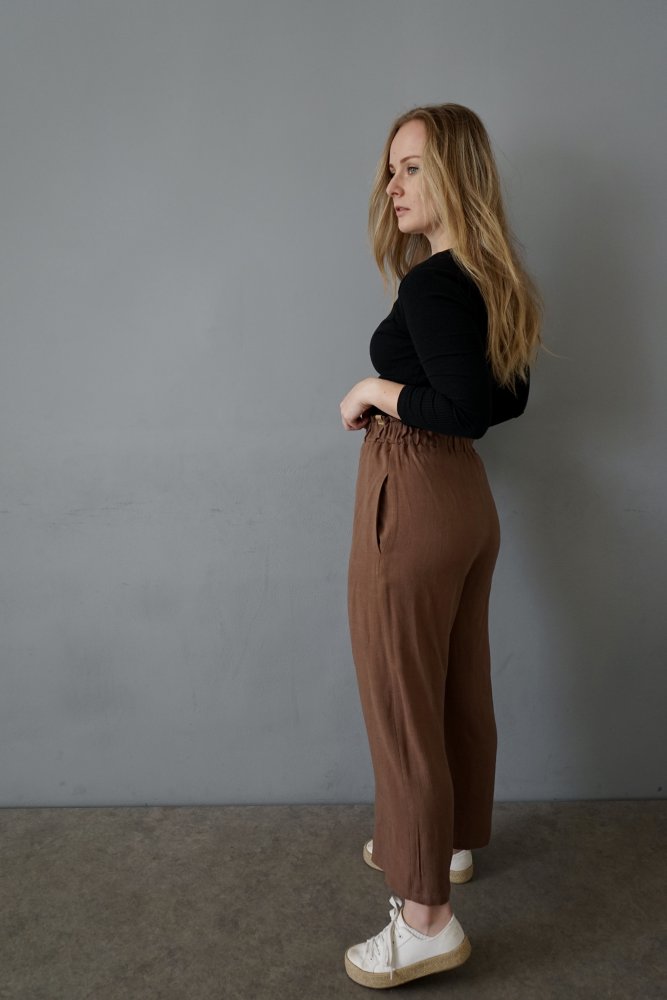 Culottes LEILA hnědé - yule Culottes LEILA hnědé - yule