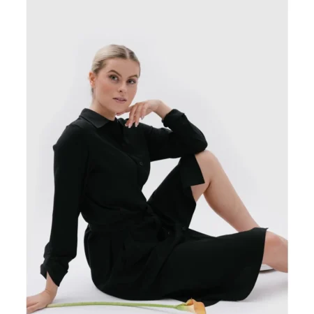 Černé košilové šaty ANITA - Denity