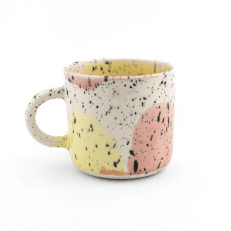 Porcelánový hrnek Aquarelle M, Pink&Yellow - Mindset