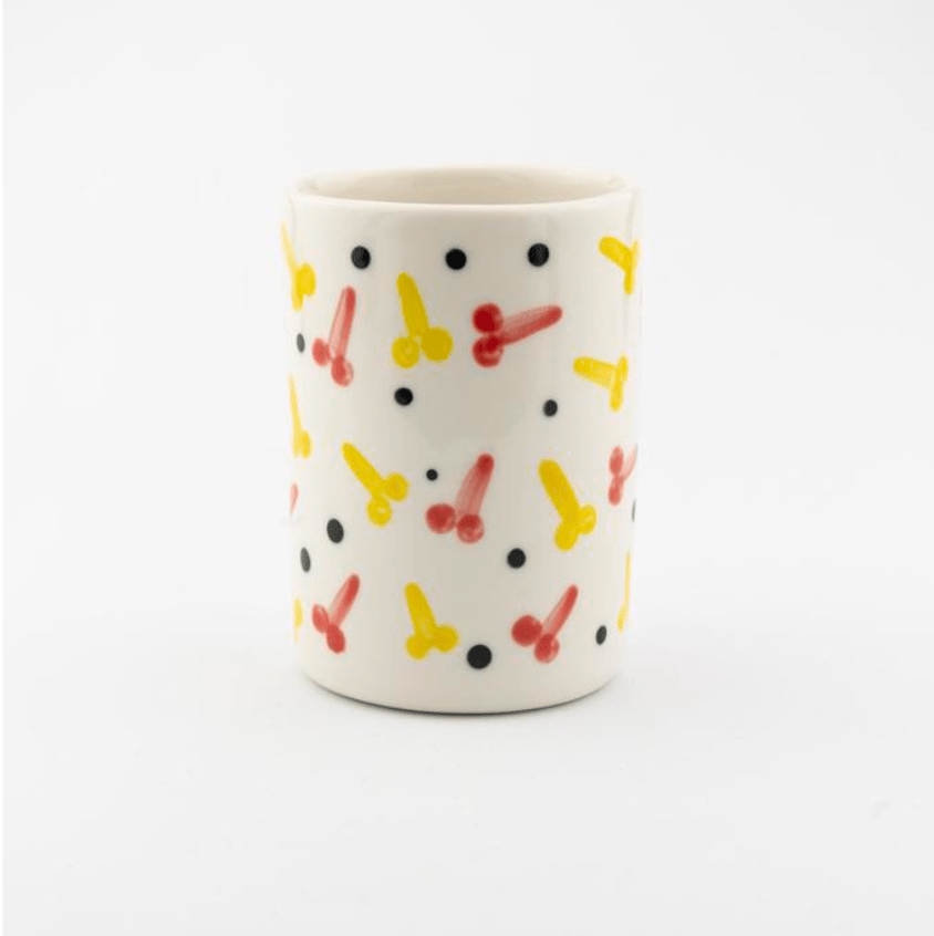 Žluto-červený porcelánový hrnek Dirty Dishes Dicks větší - Mindset Žluto-červený porcelánový hrnek Dirty Dishes Dicks větší - Mindset