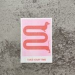 Malý riso-print, Take your time (red/pink) – Laura Flídrová