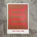 Digital-print A3, Take your time (brown) – Laura Flídrová
