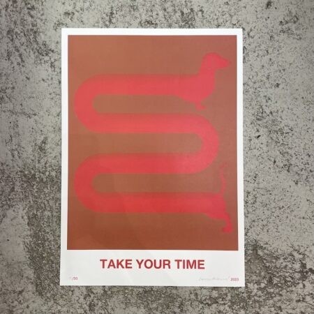 Digital-print A3, Take your time (brown) - Laura Flídrová