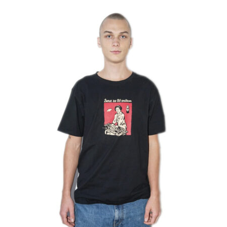 Triko ŽENA ZA PULTEM Blk Tee (pánské/unisex) - KZW