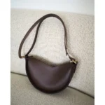 Kabelka Kayra dark brown, zlaté kování – Vena Valnoha