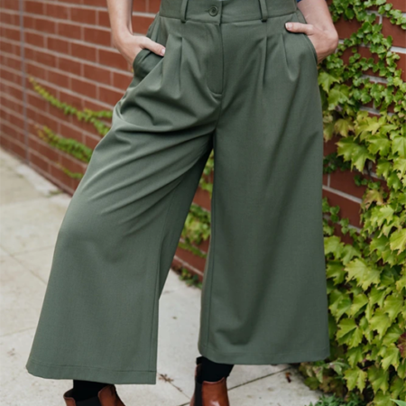 Business culottes Michele, khaki - Reparáda