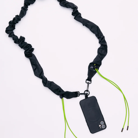 Scrunchie popruh na mobil, černo/zelená - SEGRA.SEGRA